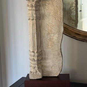 Elegant Beige Faux Stone Sculpture